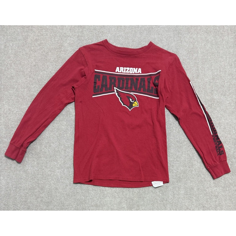 Arizona Cardinals Shirt Youth Small Red NFL Football Long Sleeve Crewneck Tee